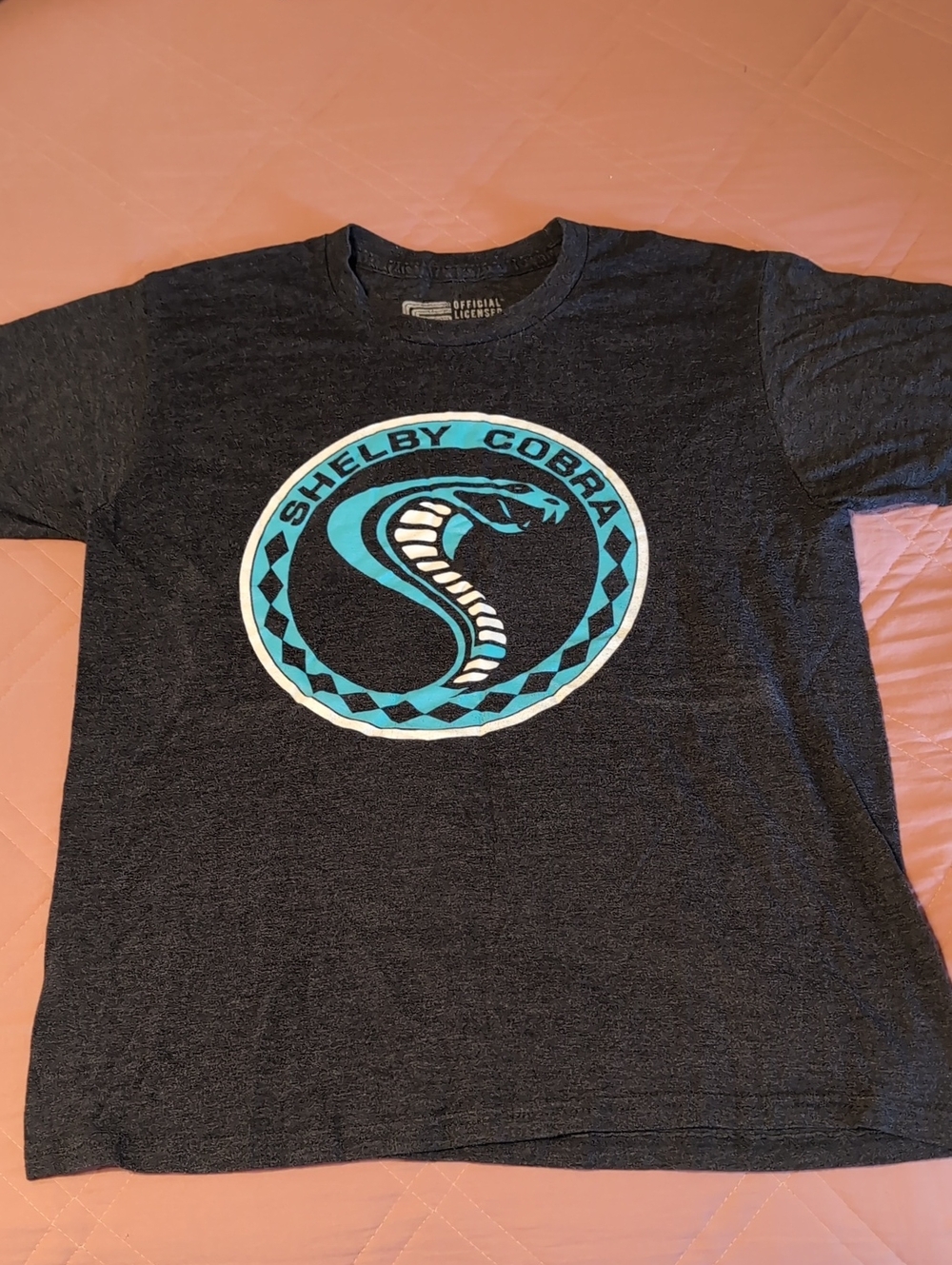 Official Shelby Cobra Men's Graphic Tee - Black with Teal Logo
